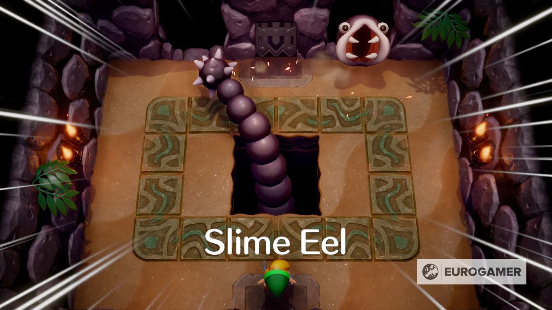 Zelda Link's Awakening Slime Eel boss strategy